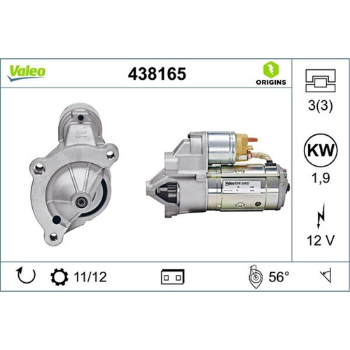 Starter valeo origins - starter,